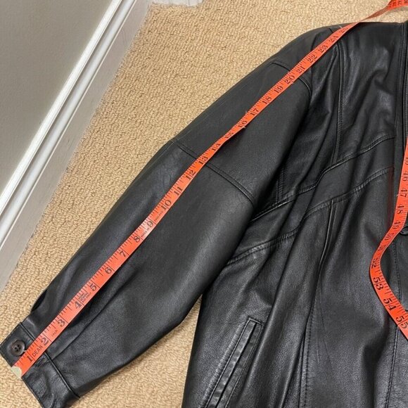 Vintage Rue Royale 1980s Oversized Leather Jacket - Picture 12 of 12